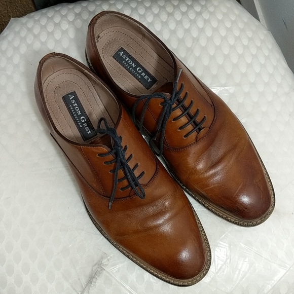 Aston grey leu leather Oxford shoes - Size 8(US) - Picture 2 of 9